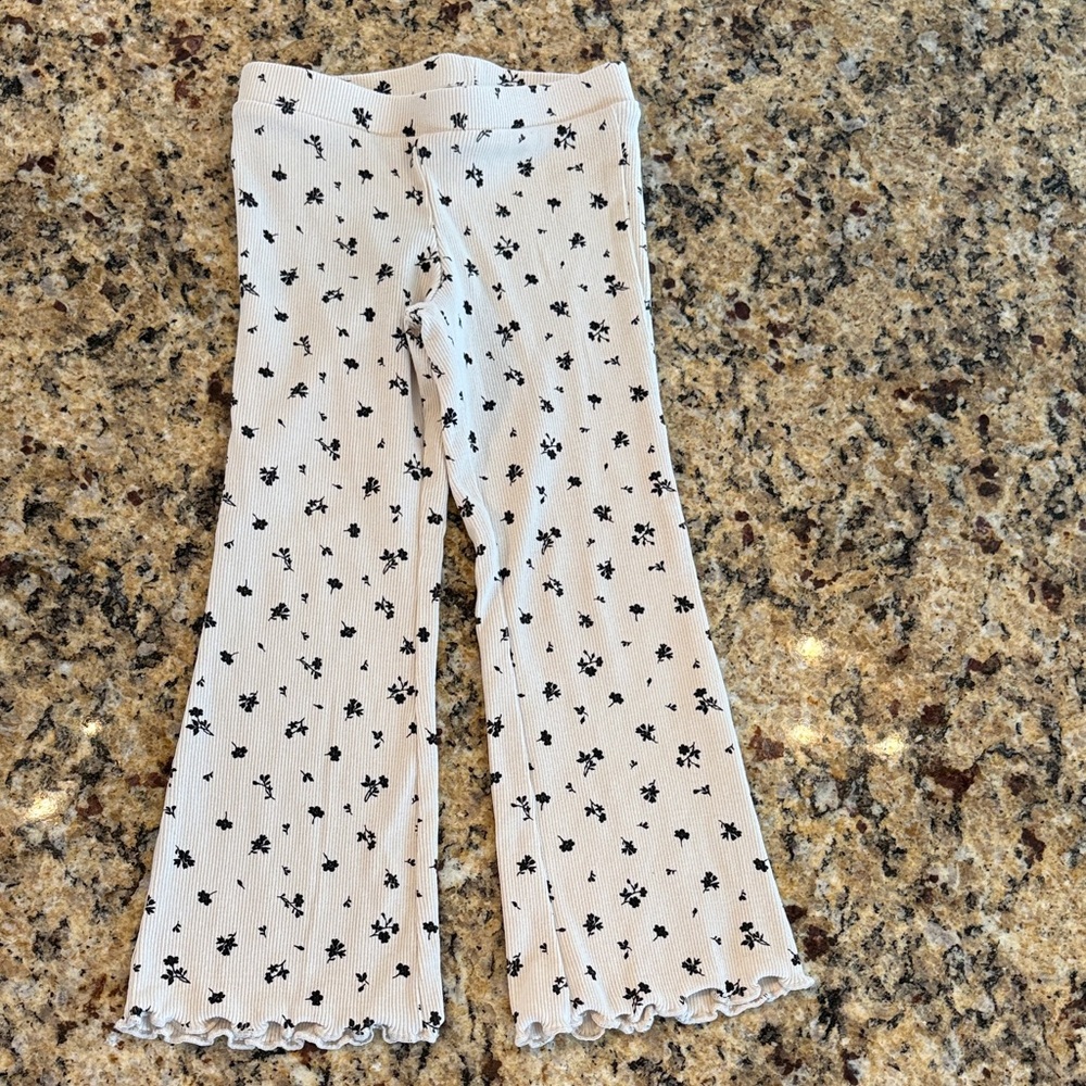 H&M Kids Leggings with Black Floral Print